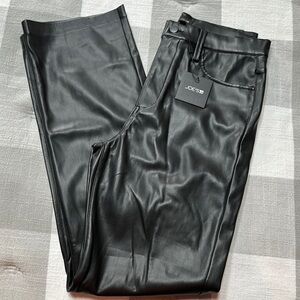 Black Faux Leather Pants